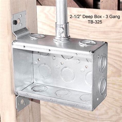 3 gang masonry junction box|shallow 3 gang box.